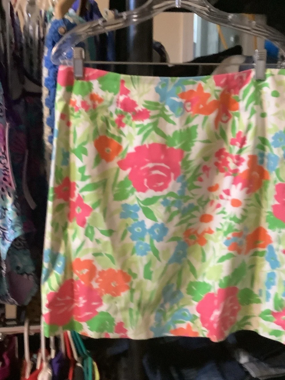 Lauren Ralph Lauren Floral Midi Skirt in White, Pink, Green, Blue, Orange